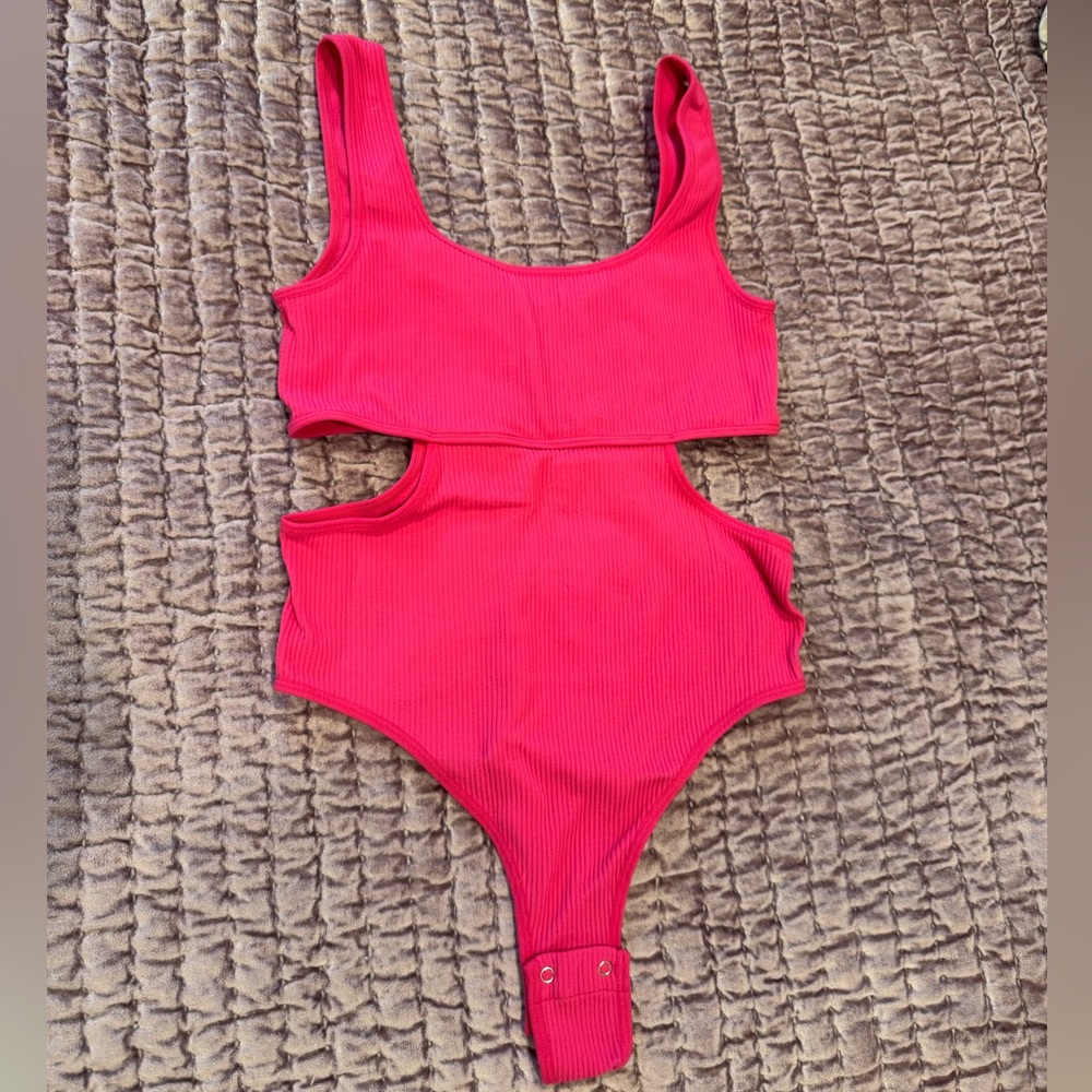 GARAGE seamless cut-out thong bodysuit